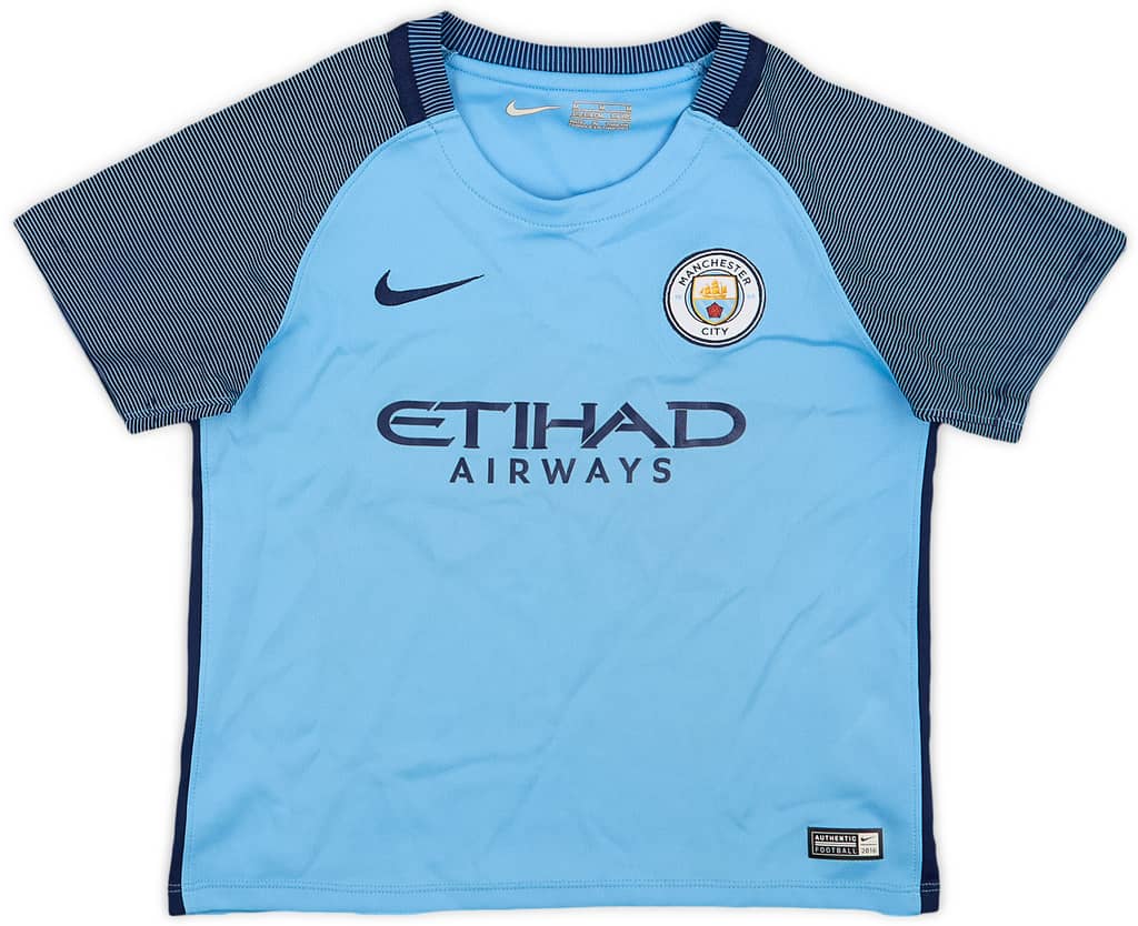 2016-17 Manchester City Home Shirt - 8/10 - (5-6 Years)