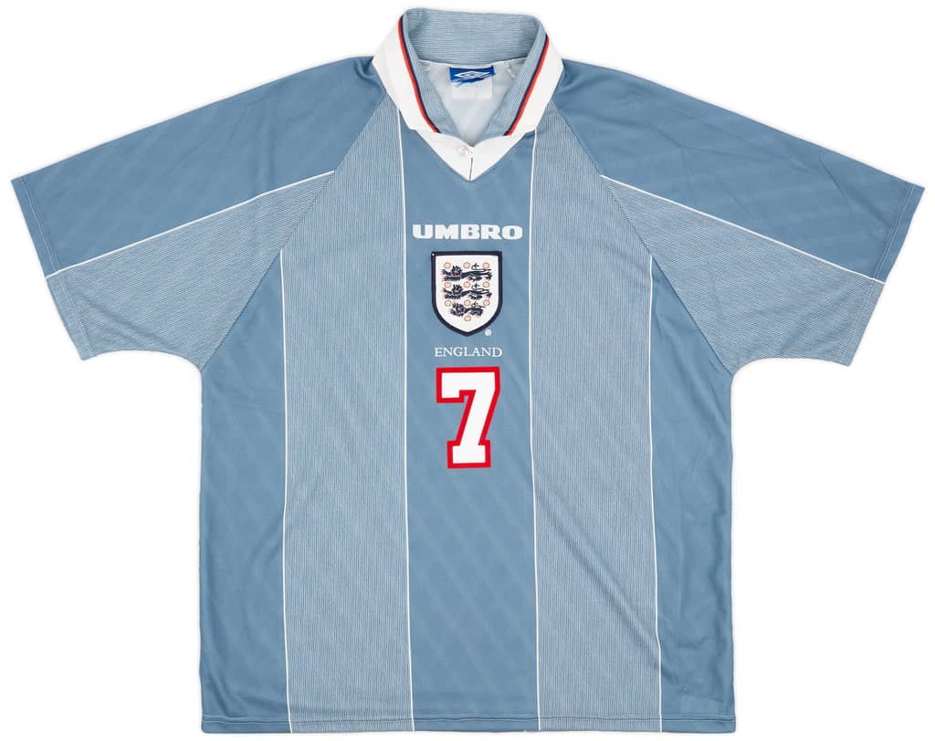 1996-97 England Away Shirt Shearer #9 - 8/10 - (XL)