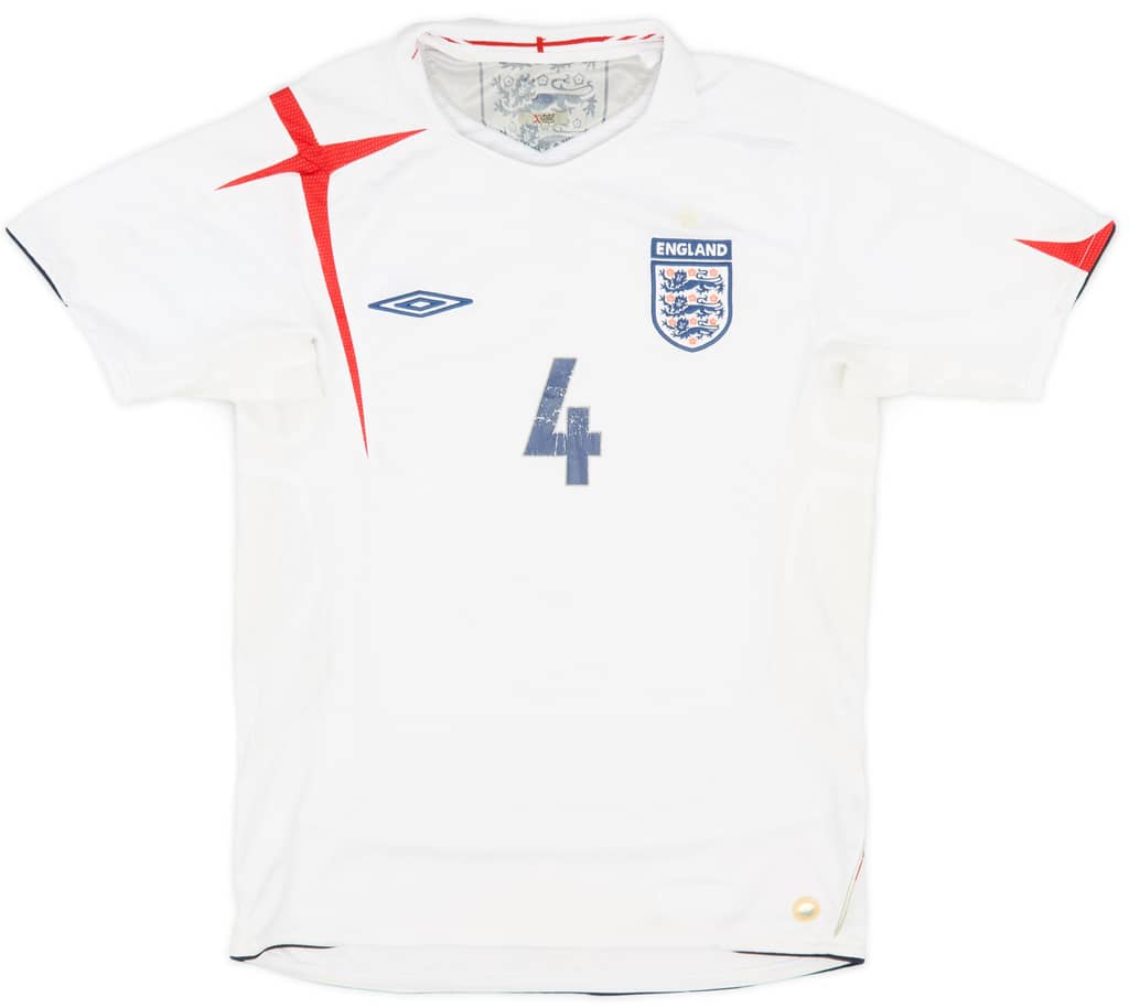 2005-07 England Home Shirt Gerrard #4 - 5/10 - (M)