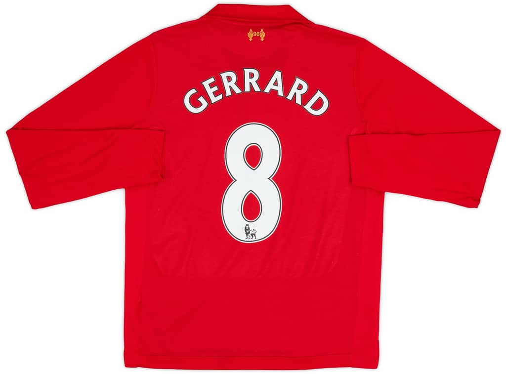 2012-13 Liverpool Home L/S Shirt Gerrard #8 - 8/10 - (S)