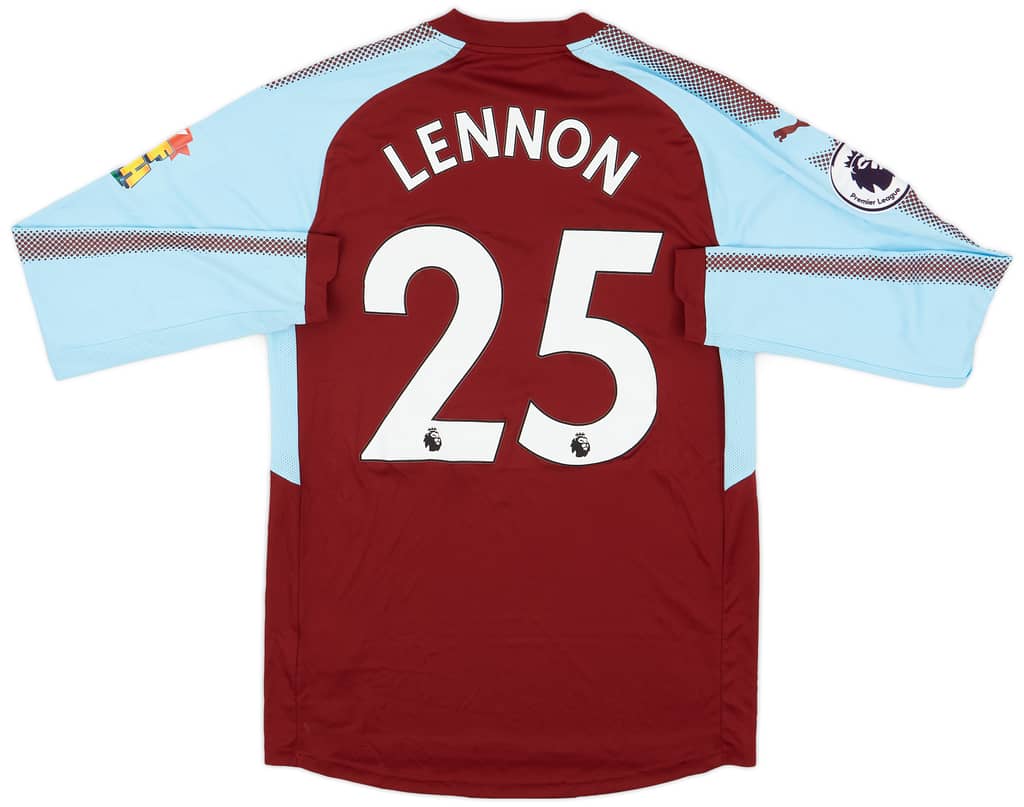 2017-18 Burnley Match Issue Home Shirt Lennon #25