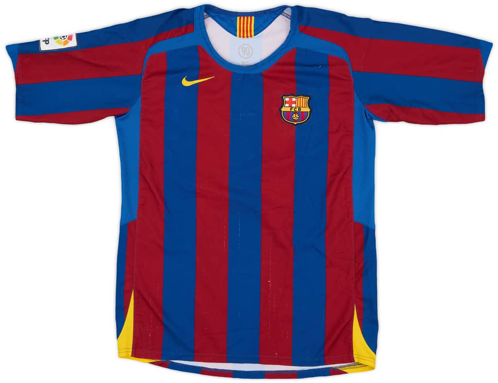 2005-06 Barcelona Home Shirt - 6/10 - (XL.Boys)