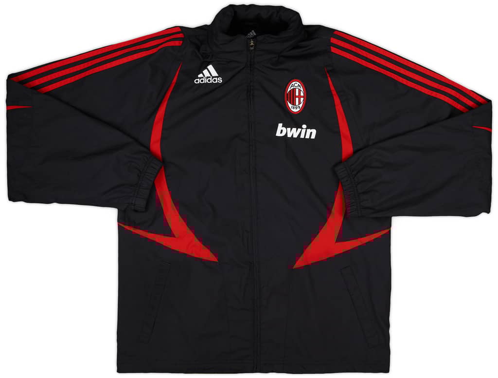 2007-08 AC Milan adidas Hooded Rain Jacket - 9/10 - (S)