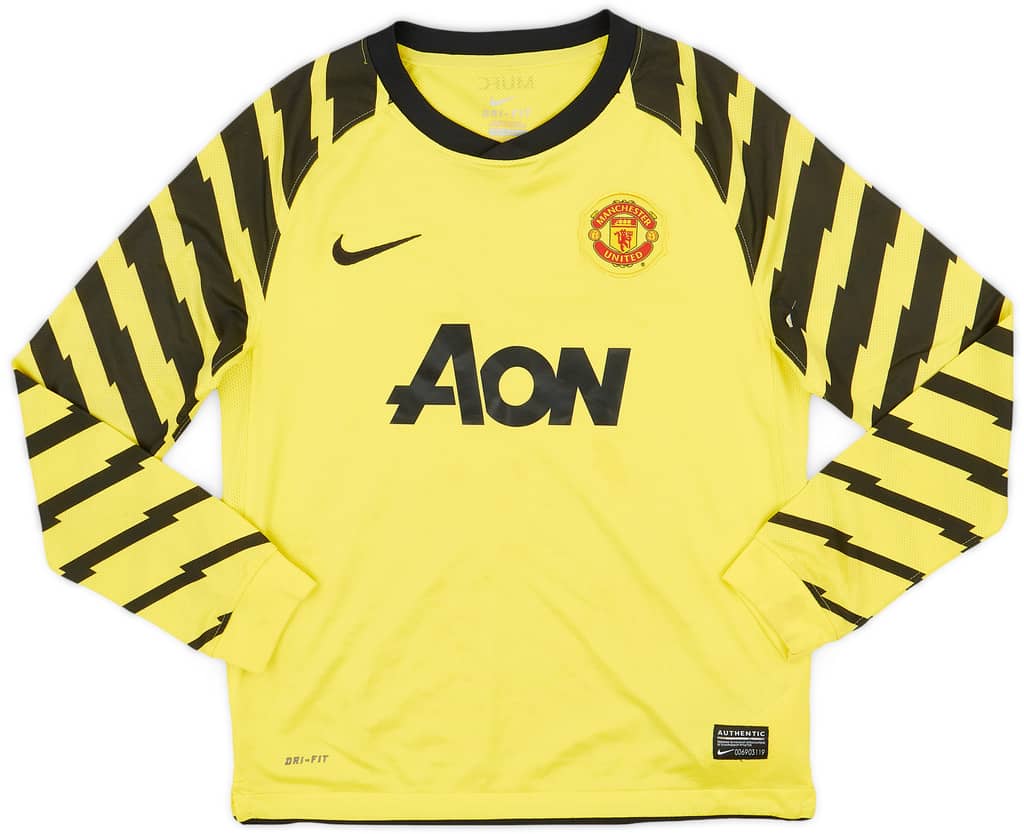 2010-11 Manchester United Yellow GK Shirt - 5/10 - (M.Boys)