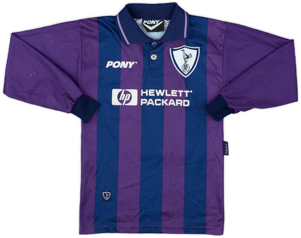 1995-97 Tottenham Away L/S Shirt Fox #7 - 6/10 - (L.Boys)