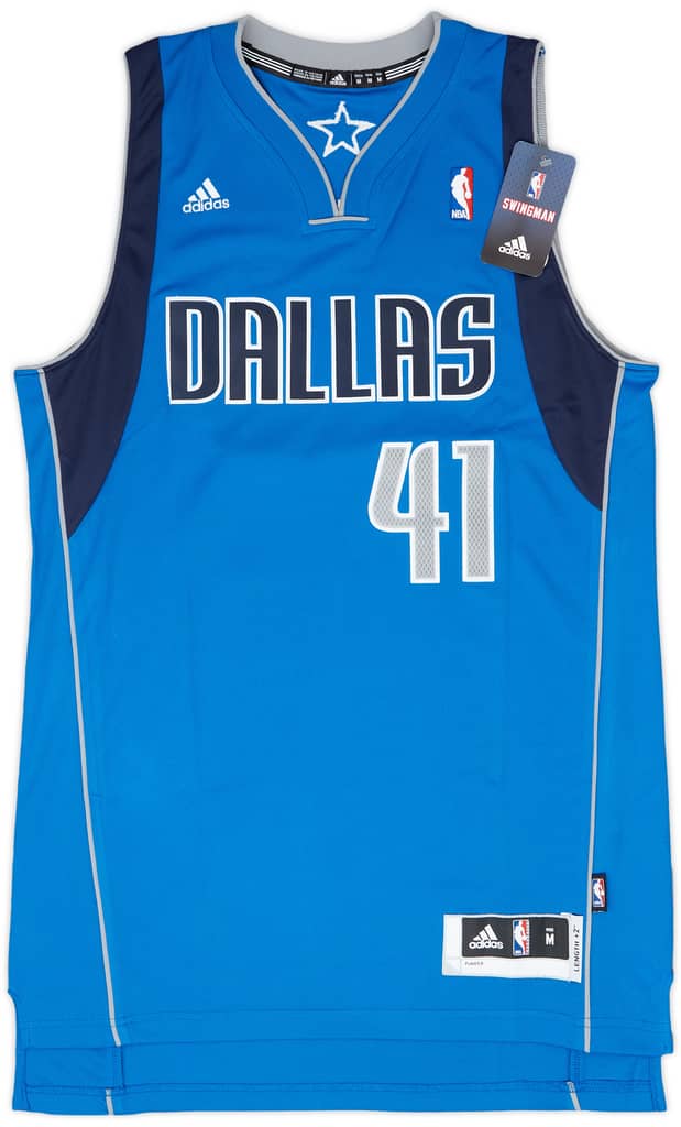 2010-14 Dallas Mavericks Nowitzki #41 adidas Swingman Away Jersey (M)