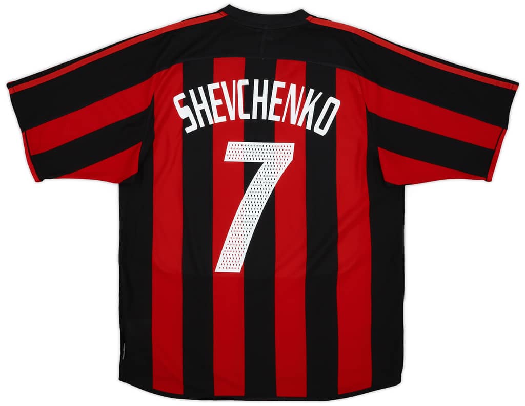 2003-04 AC Milan Home Shirt Shevchenko #7 - 7/10 - (M)