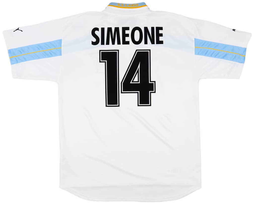 1999-00 Lazio Centenary Home Shirt Simeone #14 - 6/10 - (XXL)