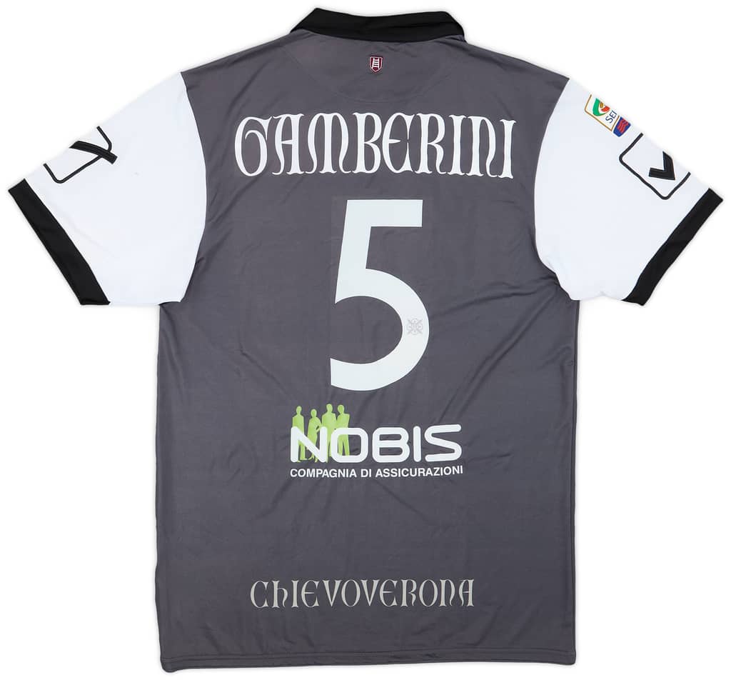 2014-15 Chievo Verona Match Issue Away Shirt Gamberini #5
