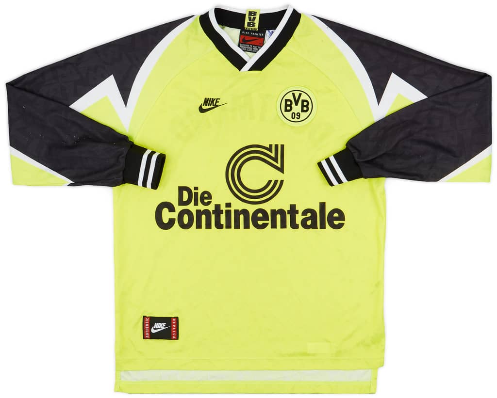 1995-96 Borussia Dortmund Home L/S Shirt - 7/10 - (M)