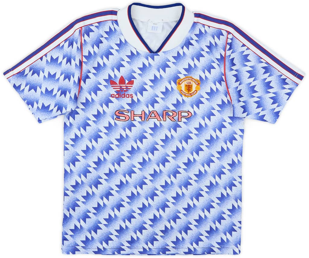 1990-92 Manchester United Away Shirt - 7/10 - (M.Boys)