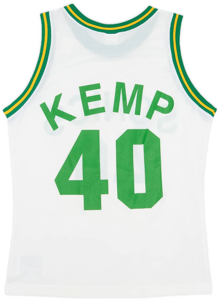 1990-95 Seattle Supersonics Kemp #40 Champion Home Jersey - 8/10 - (M)