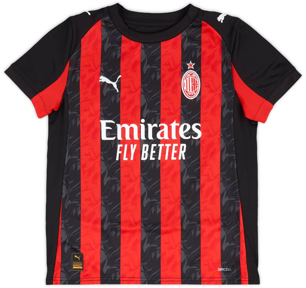 2025-26 AC Milan Home Shirt Rafa Leao #10 (KIDS)