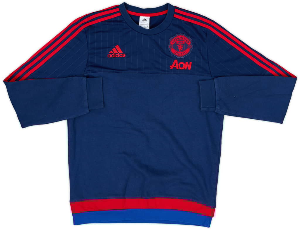 2015-16 Manchester United adidas Sweat Top - 7/10 - (M)