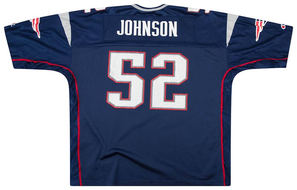 2000 New England Patriots Johnson #52 Champion Jersey (Home) XL