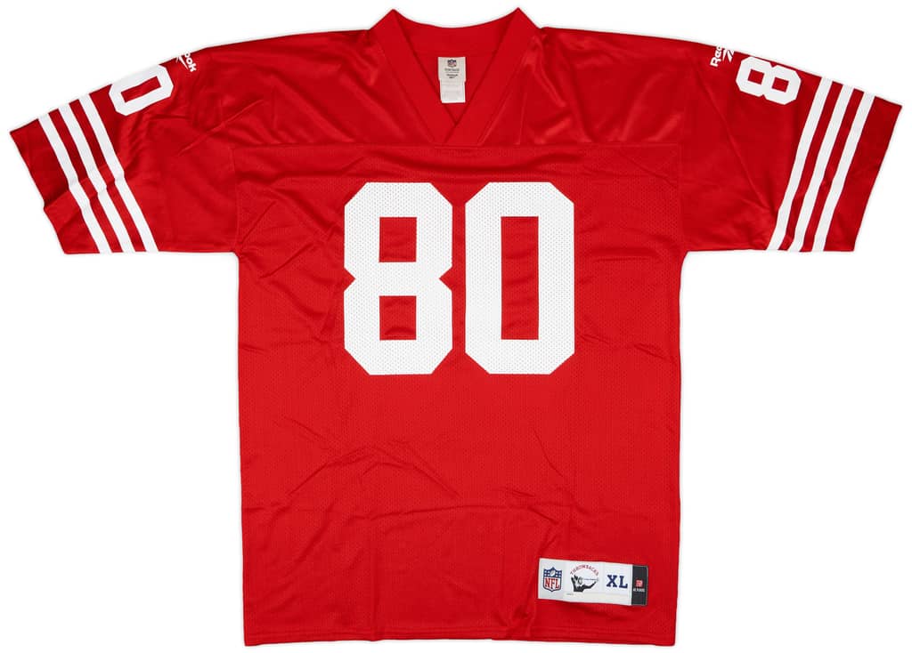 1990 San Francisco 49ers Rice #80 Reebok Throwback Home Jersey - 9/10 - (XL)