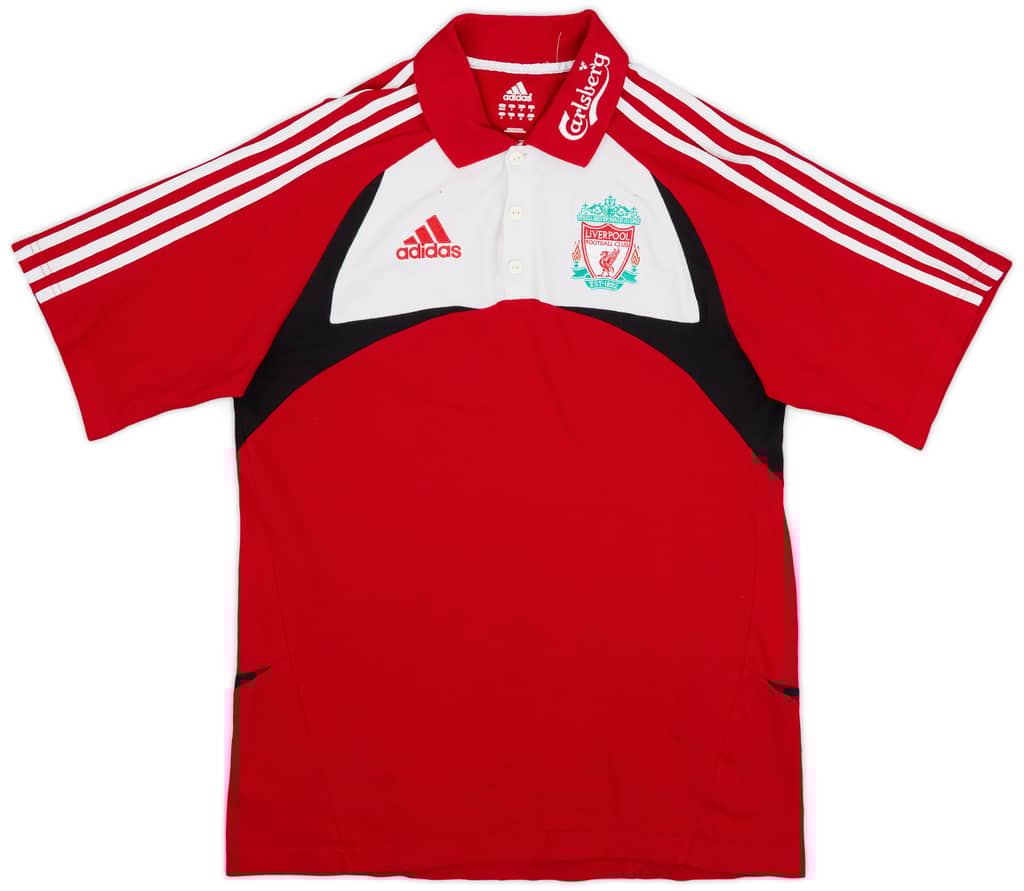 2007-08 Liverpool adidas Polo Shirt - 7/10 - (S)