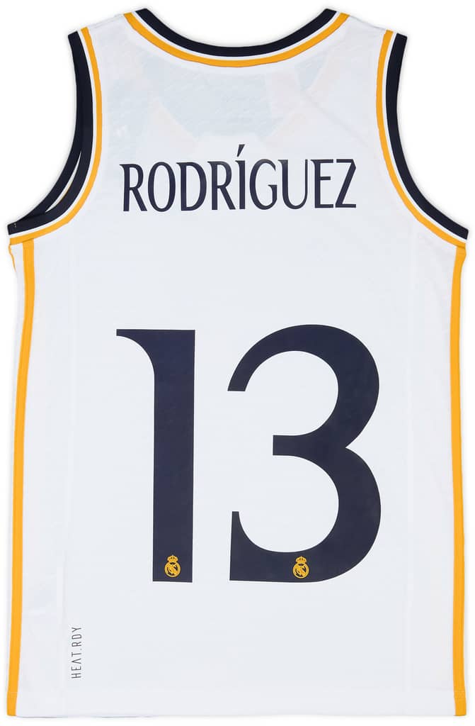 2023-24 Real Madrid Basketball Home Jersey Rodriguez #13 (L.Kids)