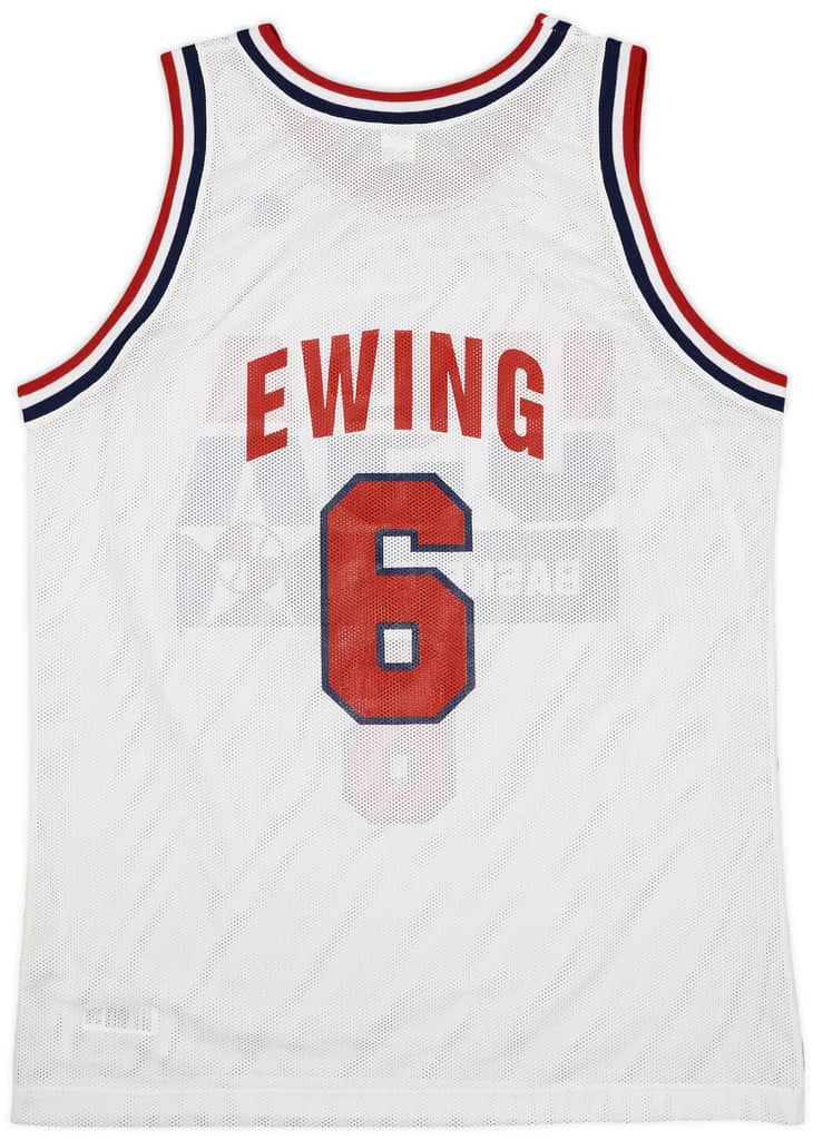 1992 USA Ewing #6 Champion Home Jersey - 9/10 - (XL)
