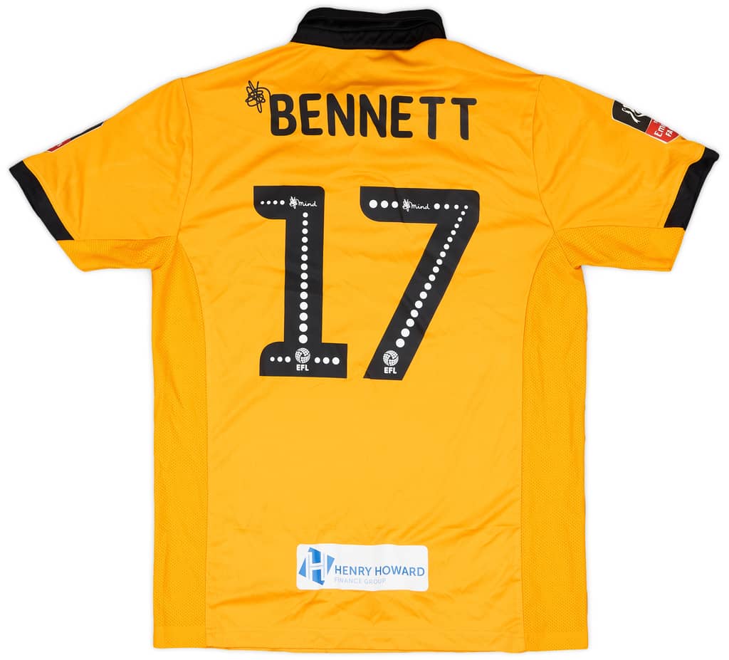 2018-19 Newport County Match Issue FA Cup Home Shirt Bennett #17