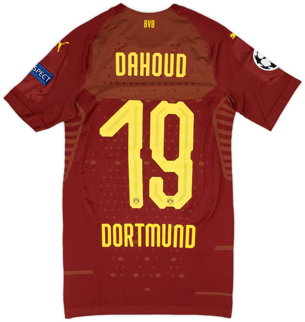 2018-19 Borussia Dortmund Player Issue Champions League Third Shirt Dahoud #19