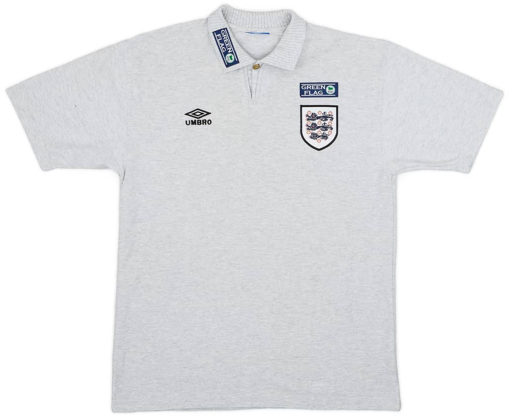 1990s England Umbro Polo Shirt - 8/10 - (XL)