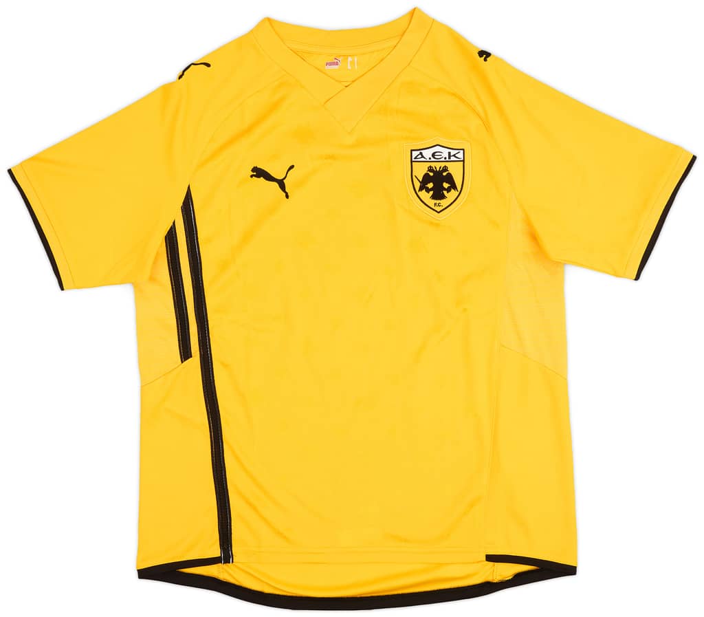 2009-10 AEK Athens Home Shirt - 8/10 - (L)