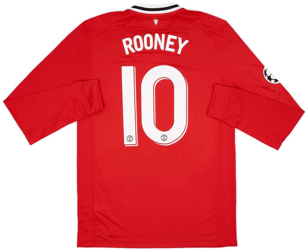 2011-12 Manchester United Home L/S Shirt Rooney #10 (M)