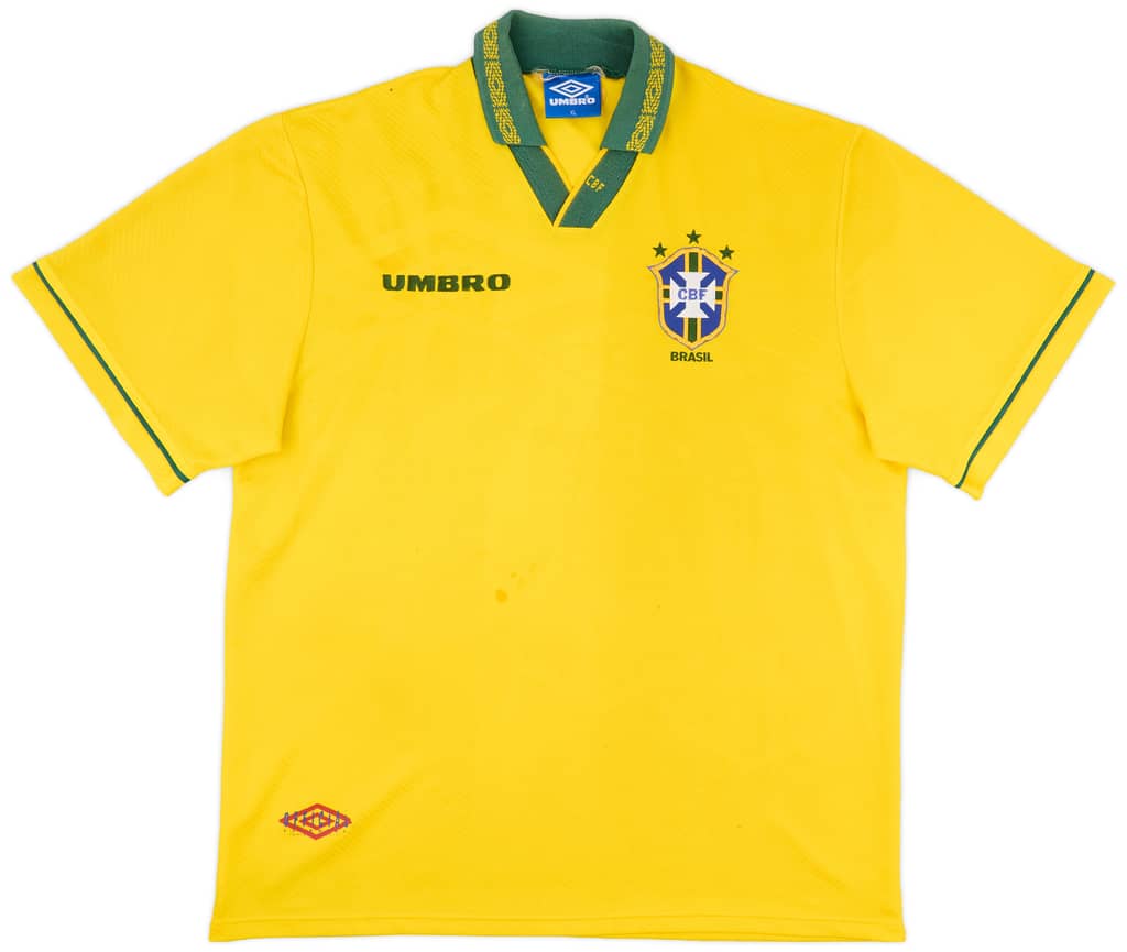 1993-94 Brazil Home Shirt - 6/10 - (XL)