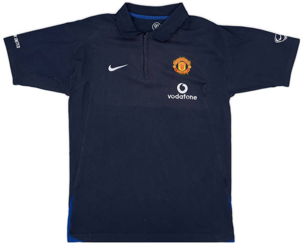 2005-06 Manchester United Nike 1/4 Zip Polo Shirt - 6/10 - (M)