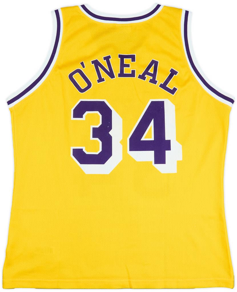 1996-99 LA Lakers O'Neal #34 Champion Home Jersey - 8/10 - (L)