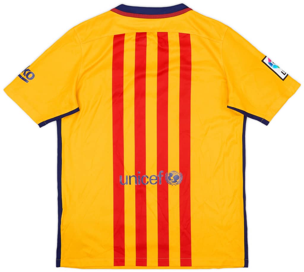2015-16 Barcelona Away Shirt - 8/10 - (XL.Boys)