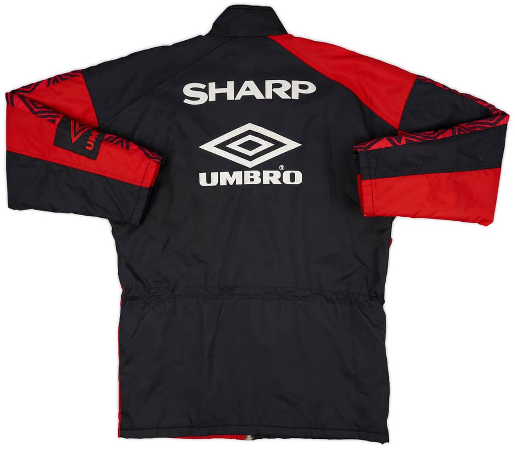 1995-97 Manchester United Umbro Padded Bench Coat - 7/10 - (M)