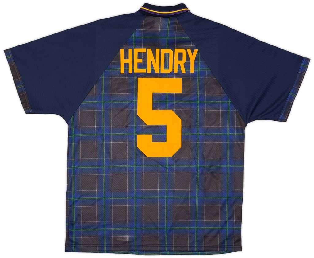 1994-96 Scotland Home Shirt Hendry #5 - 9/10 - (XL)