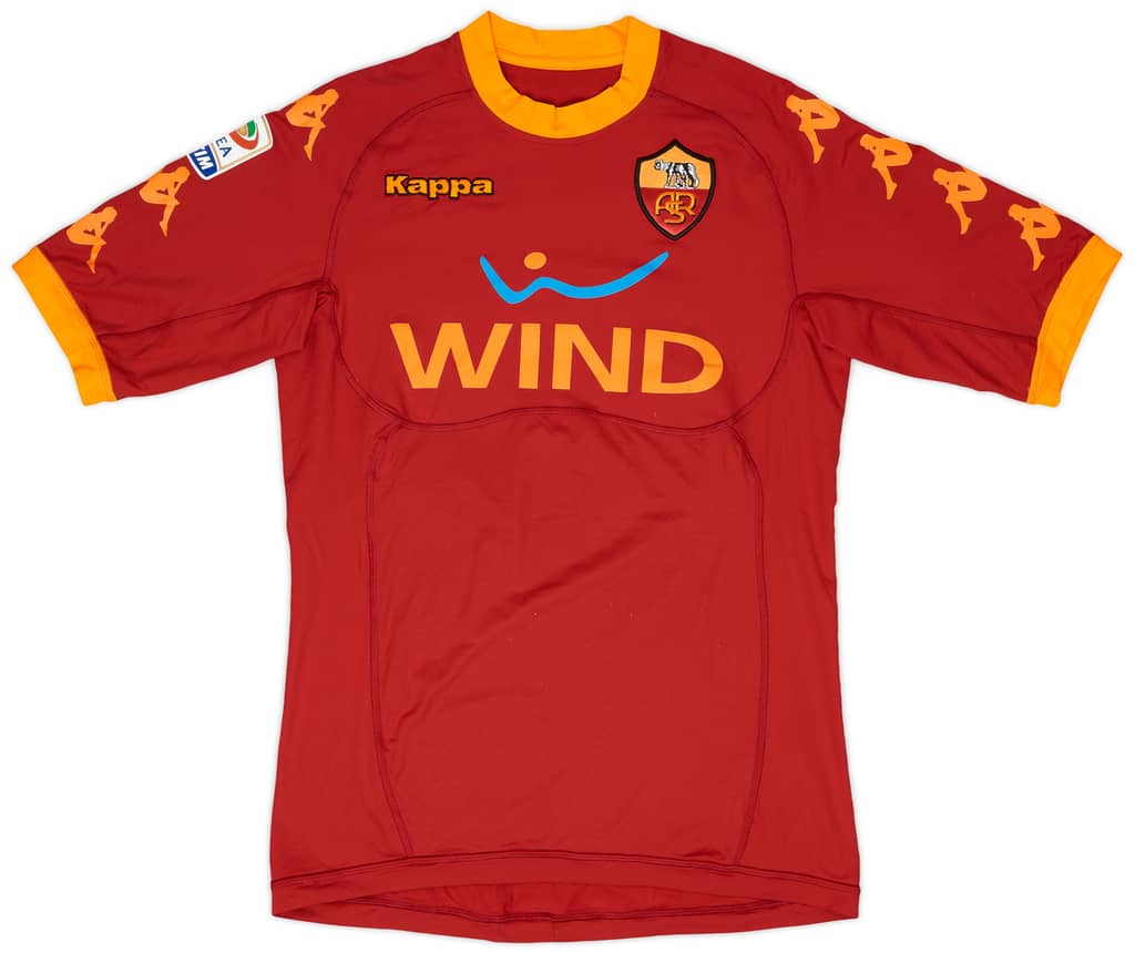 2010-11 Roma Match Worn Home Shirt Borriello #22