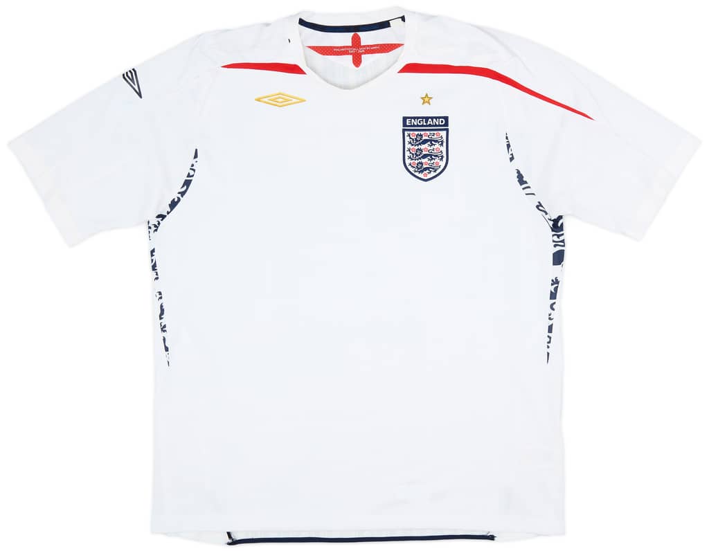 2007-09 England Home Shirt - 5/10 - (XXL)