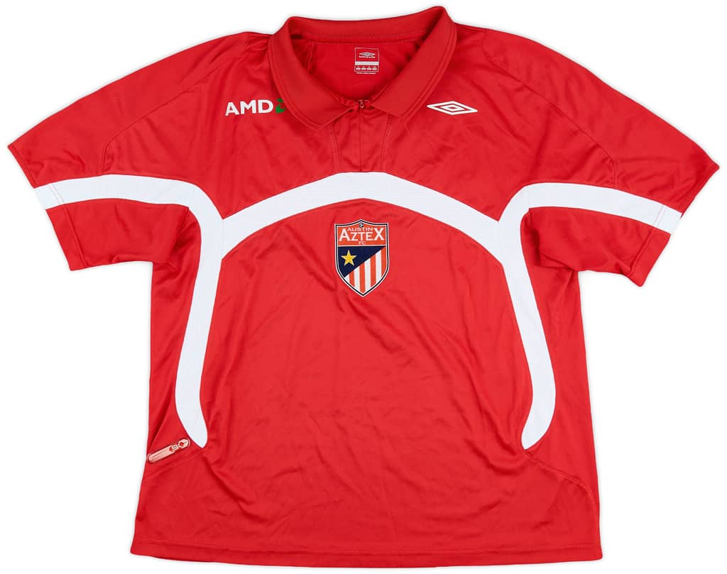 2009 Austin Aztex Umbro 1/4 Zip Polo Shirt - 8/10 - (XL)