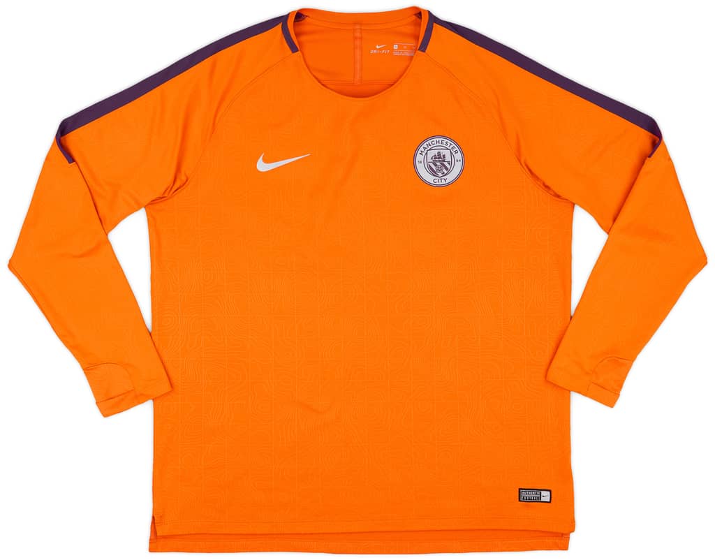 2018-19 Manchester City Nike Pre Match Training L/S Shirt - 9/10 - (XL)