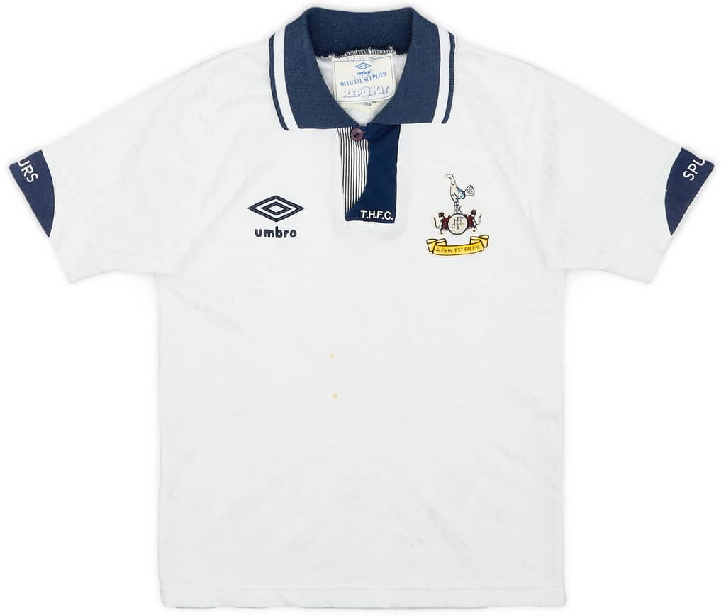 1991-93 Tottenham Home Shirt - 5/10 - (S.Boys)