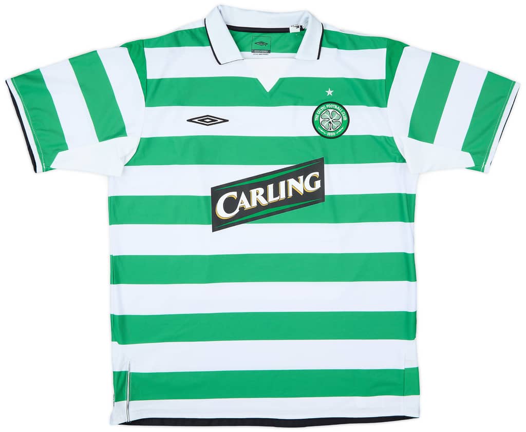 2004-05 Celtic Home Shirt Lennon #18 - 8/10 - (XL)