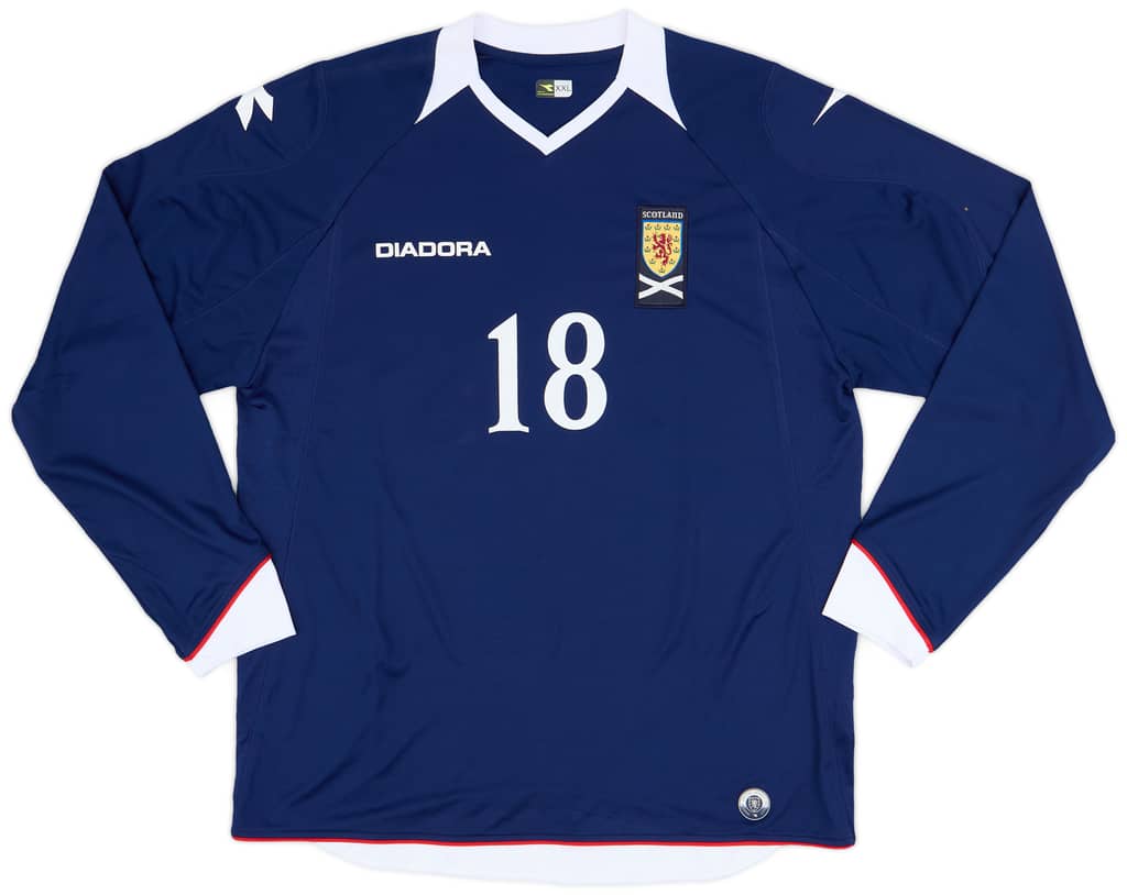 2008-09 Scotland Home L/S Shirt #18 - 9/10 - (XXL)