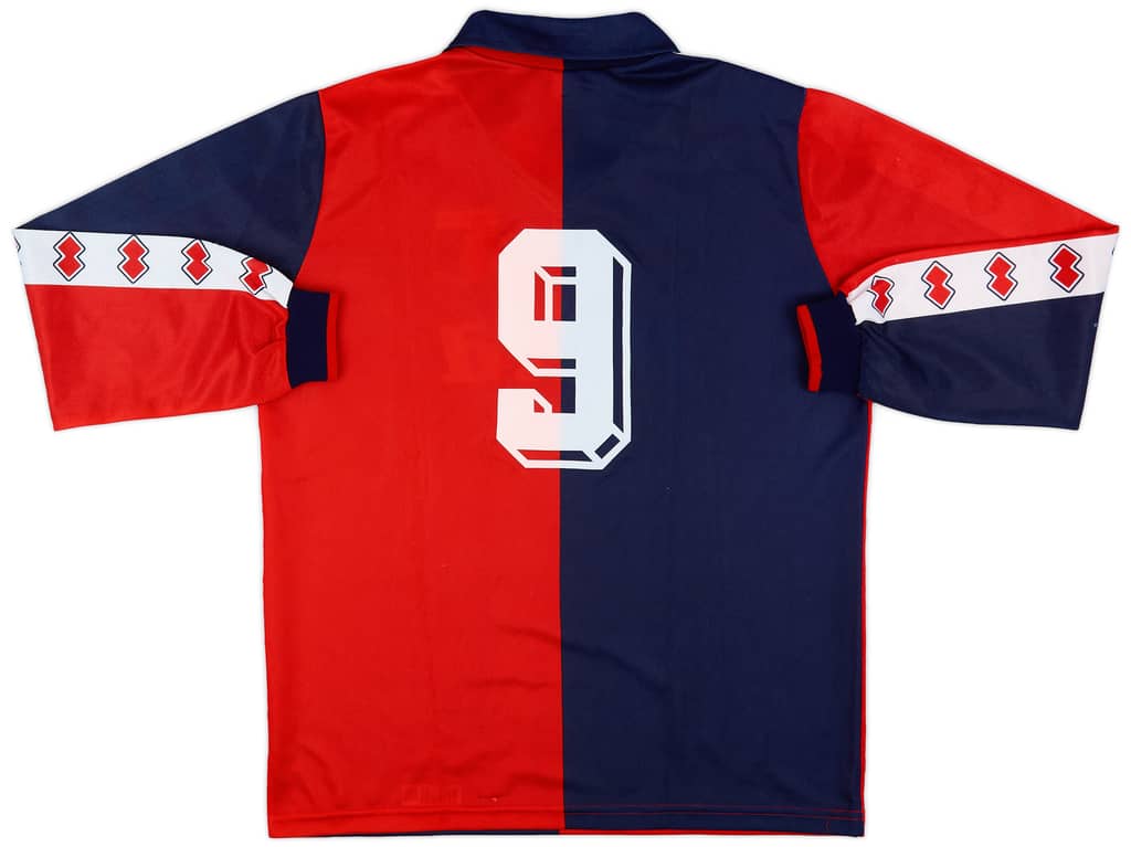 1989-90 Genoa Home L/S Shirt #9 - 8/10 - (L/XL)