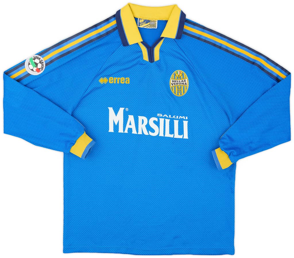 1999-00 Hellas Verona Home L/S Shirt - 8/10 - (L)