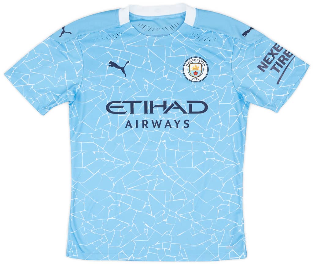 2020-21 Manchester City Match Issue FA Cup Home Shirt Delap #48