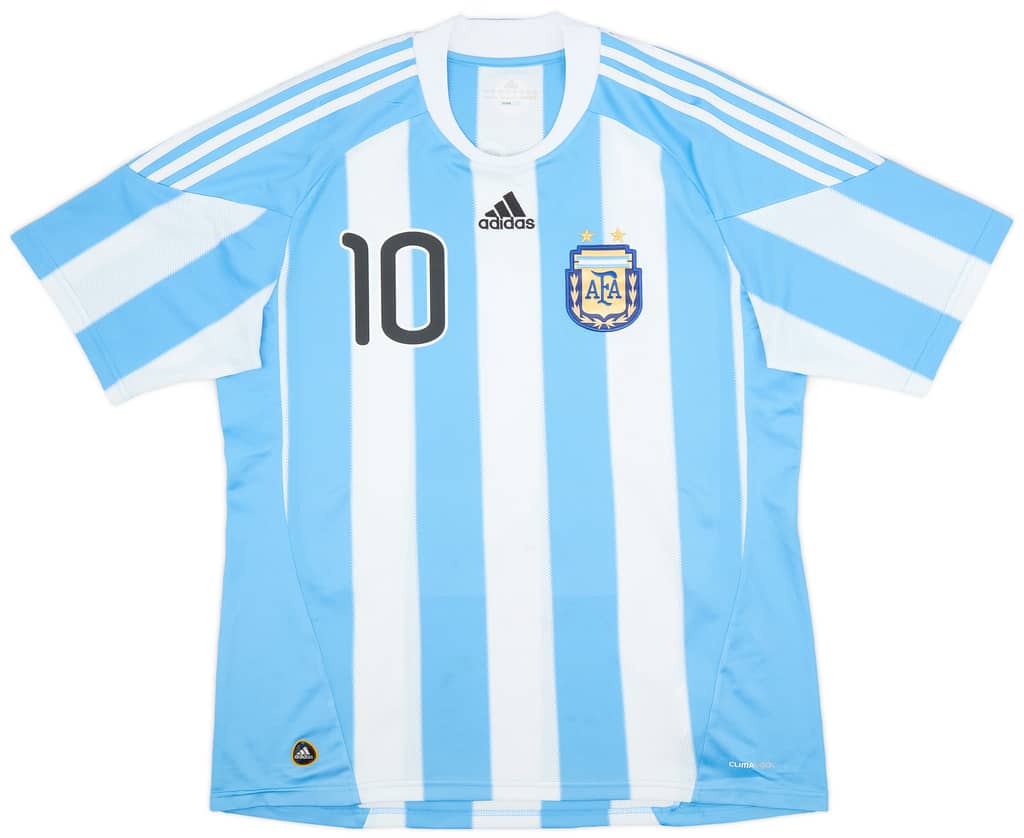 2010-11 Argentina Home Shirt Messi #10 - 8/10 - (L)
