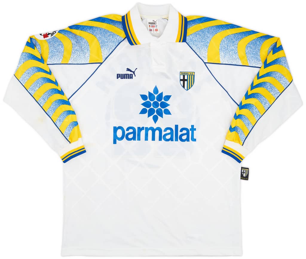 1996-97 Parma Match Worn Home L/S Shirt Ze Maria #22