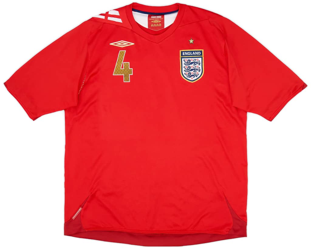 2006-08 England Away Shirt Gerrard #4 - 5/10 - (XL)