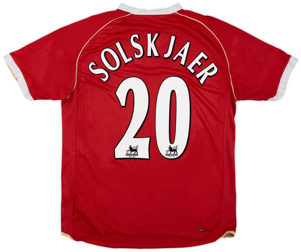 2006-07 Manchester United Home Shirt Solskjaer #20 - 5/10 - (L)