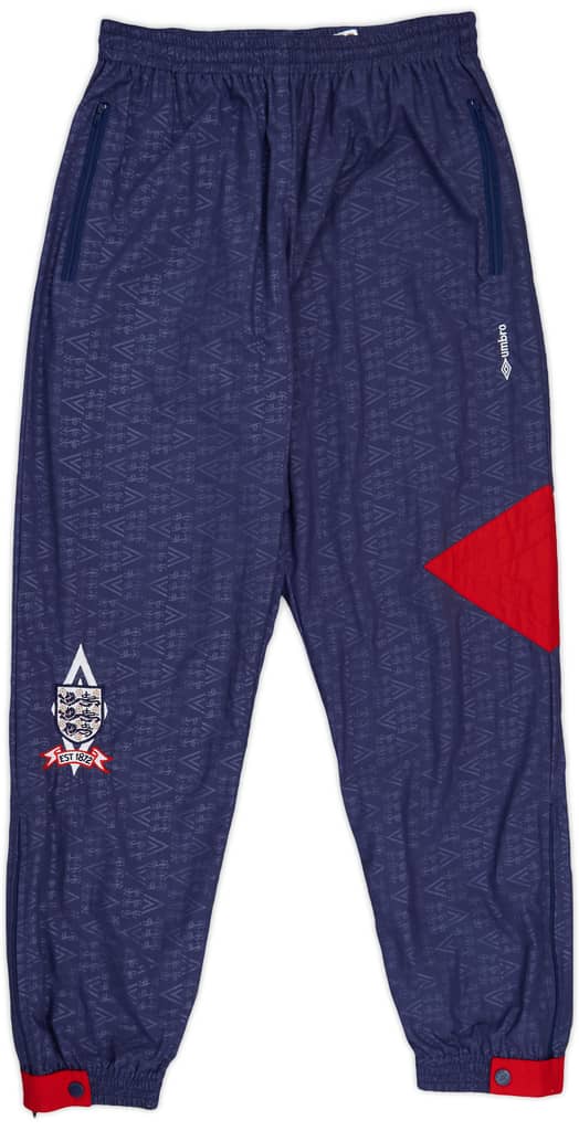1990-92 England Umbro Track Pants/Bottoms - 9/10 - (L)