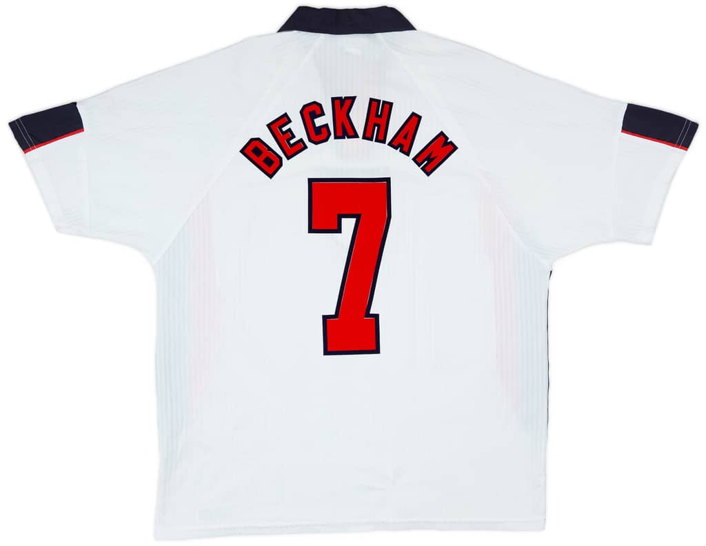1997-99 England Home Shirt Beckham #7 - 6/10 - (XXL)